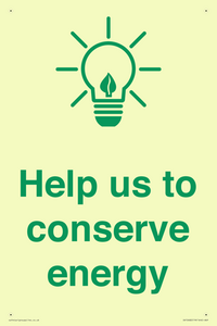 Help us to conserve energy 
